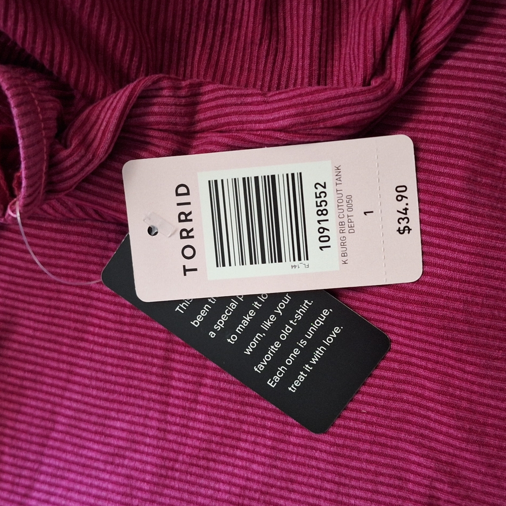 Torrid Keyhole Back Tank Top - Deep Pink - Picture 7 of 8